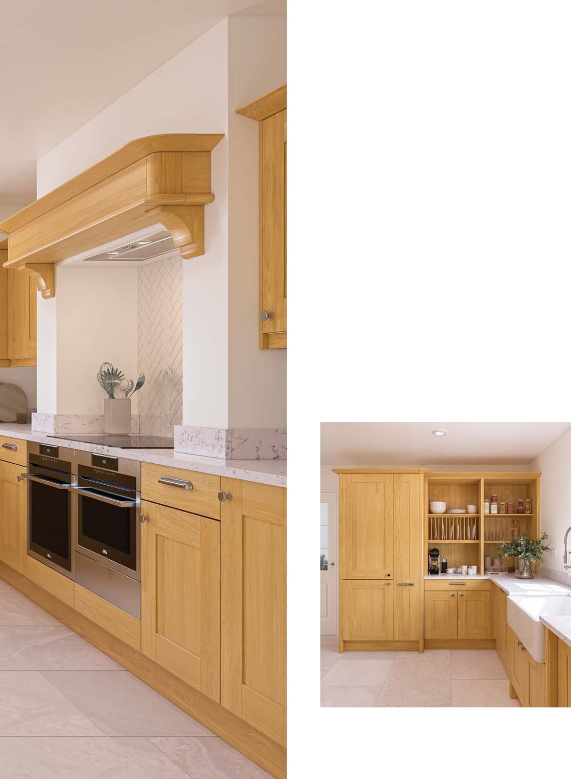 Broadoak cabinetry detail in a natural woodgrain finish