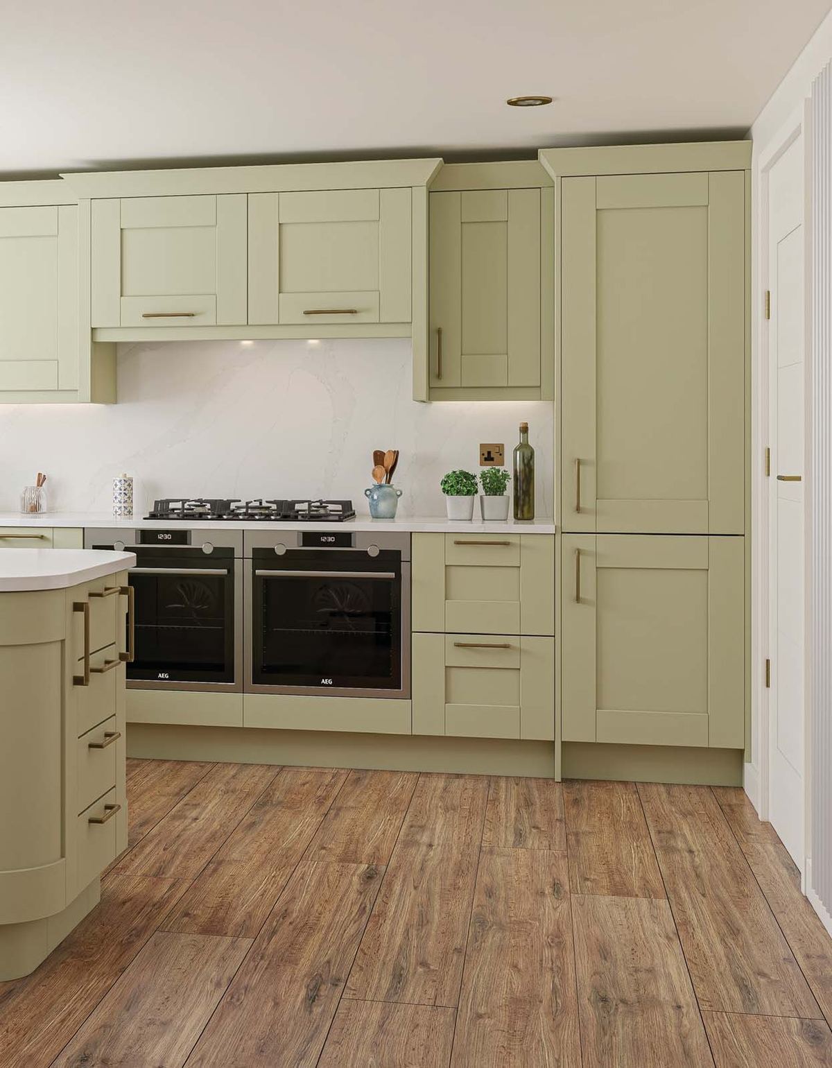 Milbourne kitchen painted Sage