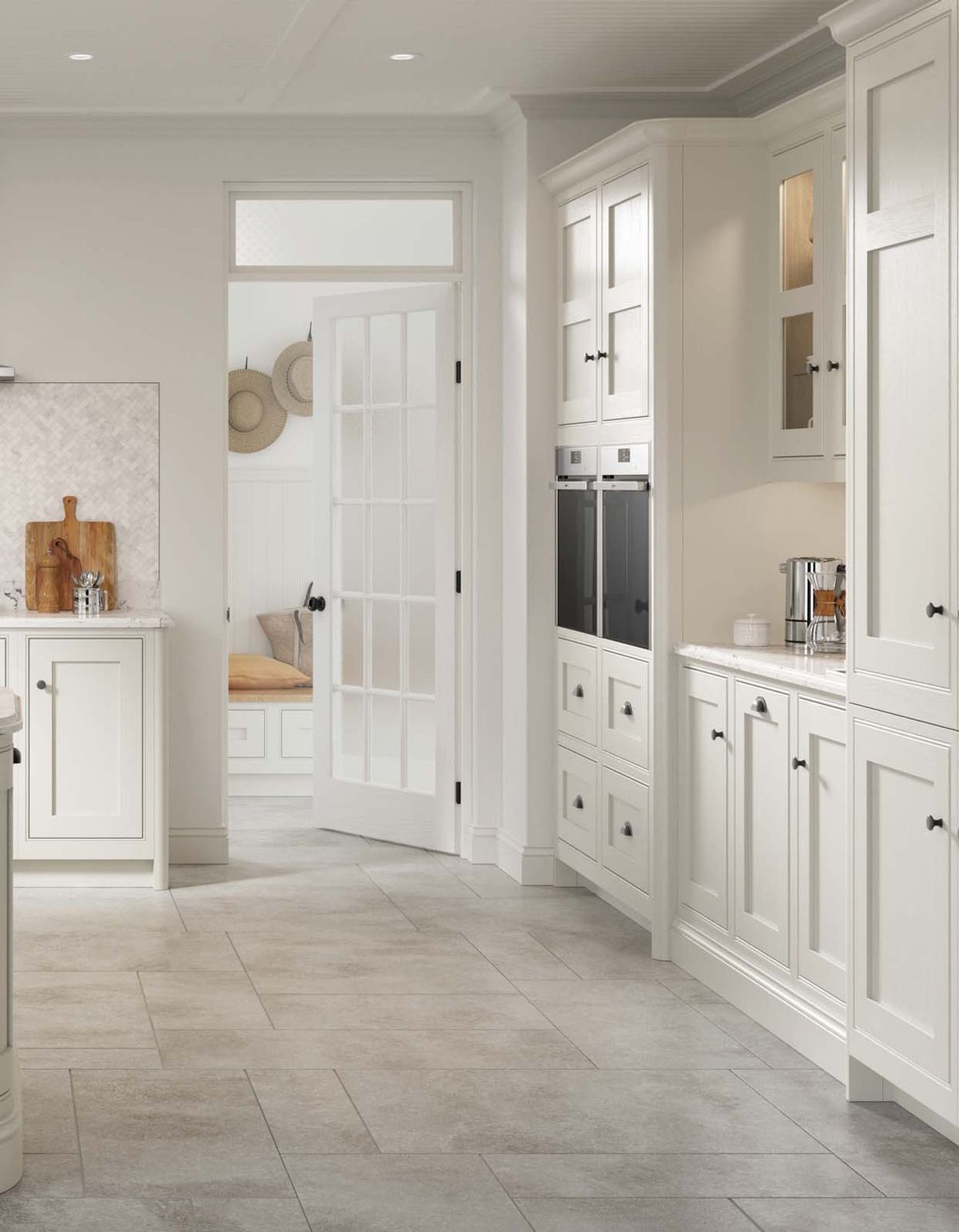Clarendon Shaker kitchen painted Porcelain