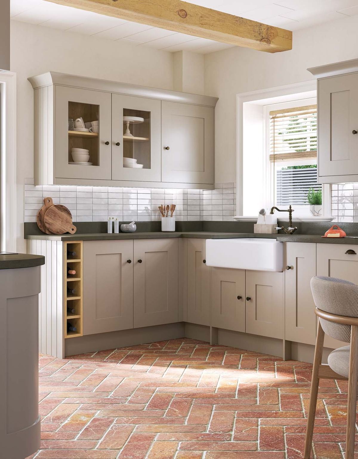 Fitzroy country kitchen painted Stone