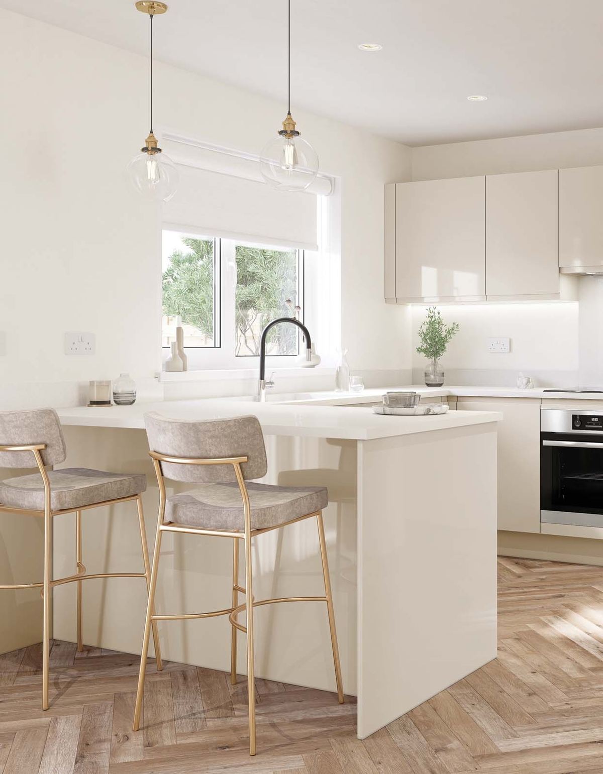 Arlo kitchen in Gloss Taupe Grey