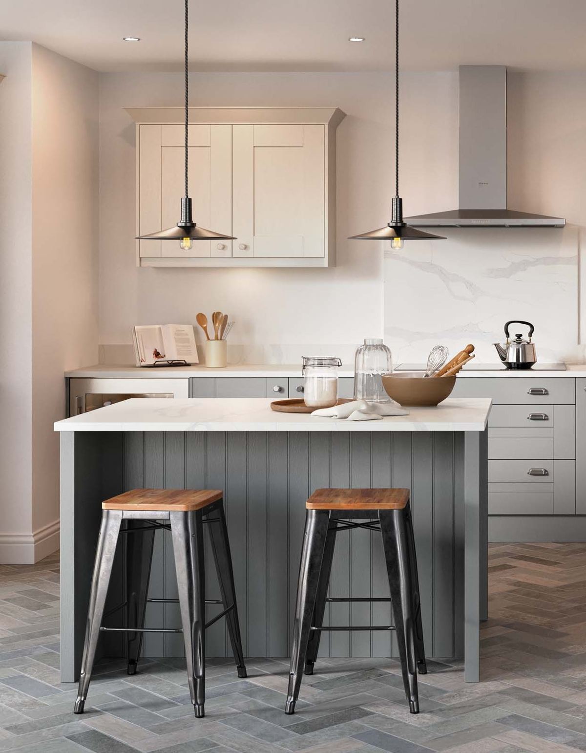 Milbourne kitchen in Dust Grey and Dove Grey